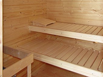 Die Sauna im Gartenhaus
