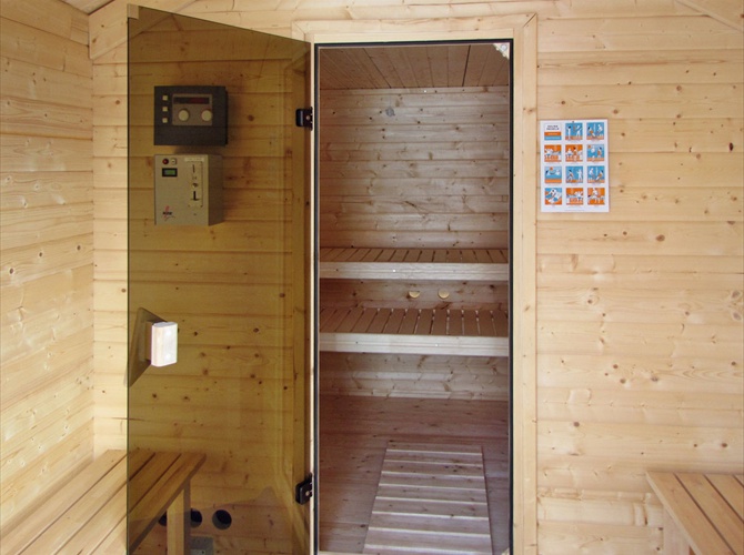 Eingangsbereich der Sauna